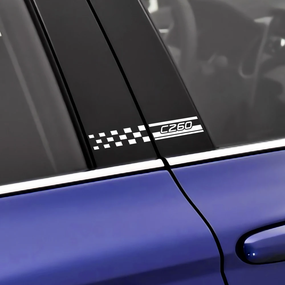 Наклейка на окно автомобиля в колонны Стильные наклейки для Mercedes Benz AMG W108 W126 W190 W203
