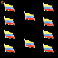 10pcs colombian travel bag art flag pin lapel west turnhat safety buckle wearable pins brooch badge decorations for patriots