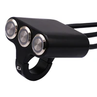 motorcycle 78 handlebar switch 3 led buttons push onoff power button accessories for fog light speaker