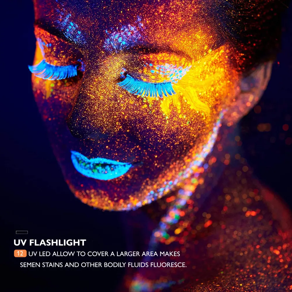 

Ultraviolet Waterproof Flashlights Detector for Pets Dog Urine and Stains