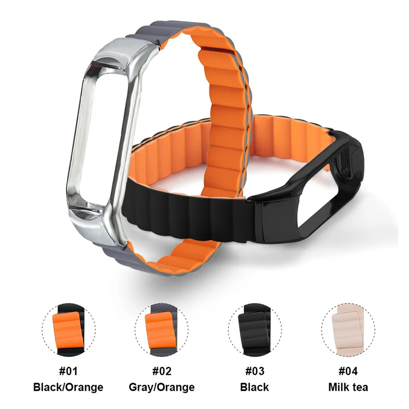 

Силиконовый ремешок для Xiaomi Mi band 6 5 4 3, магнитный удобный браслет, браслет для Mi band 4 3 Correa mi band 6 5, спортивный ремешок