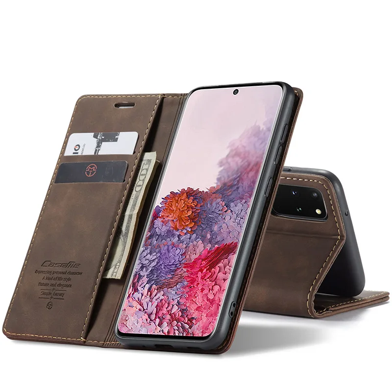 For Samsung Galaxy S9 S10 E S20 Ultra Note 20 10 Plus S20+ Case Luxury Vintage Magnetic Flip Cover Leather Protective Phone | Мобильные
