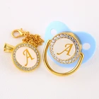 Роскошная синяя Детская Соска-пустышка 0-12 месяцев с зажимом, 26 младенцев, без бисфенола А