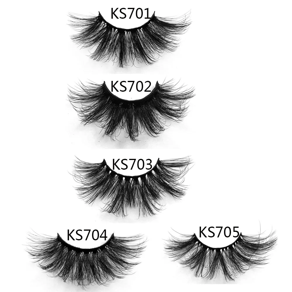 

5/7Pairs 25mm Soft Fluffy 3D Mink False Eyelashes Dramatic Long Wispies Lash Extension Natural Volume Beauty Handmade Eye Makeup