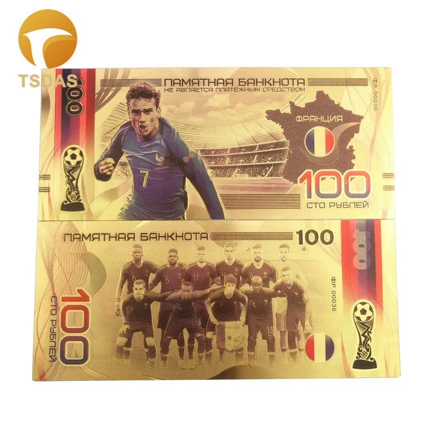 Цветные золотые банкноты Россия 100 рублей фотобанкноты для коллекции|Золотые