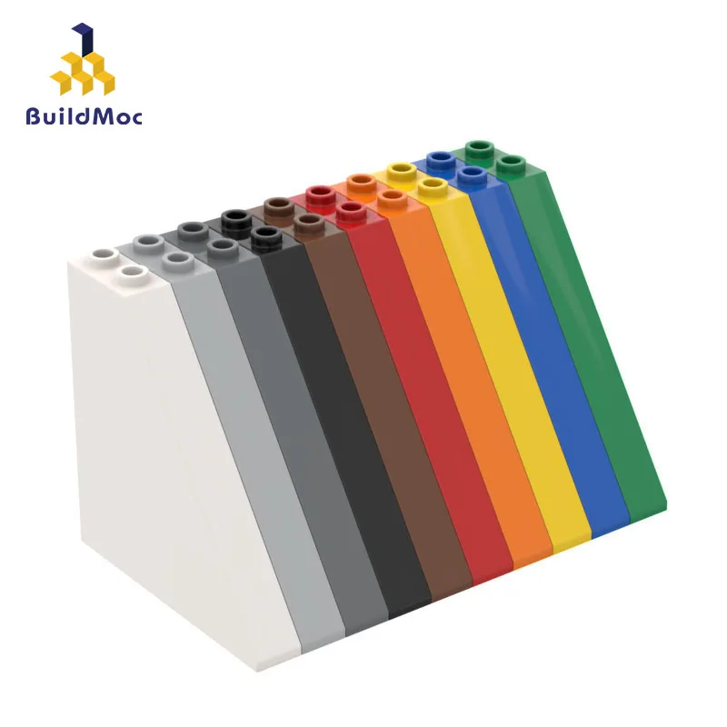 BuildMOC Compatible Assembles Particles 30249 1x6x5 Slope Brick Building Blocks Parts DIY Electric Education Children Toys