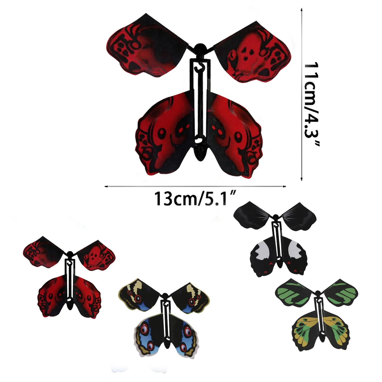 

10 Pieces Magic Flying Butterfly Rubber Band Powered Butterfly Wind Up Toy Fun And Tricky Exotic Funny Spoof Novelty Surprise