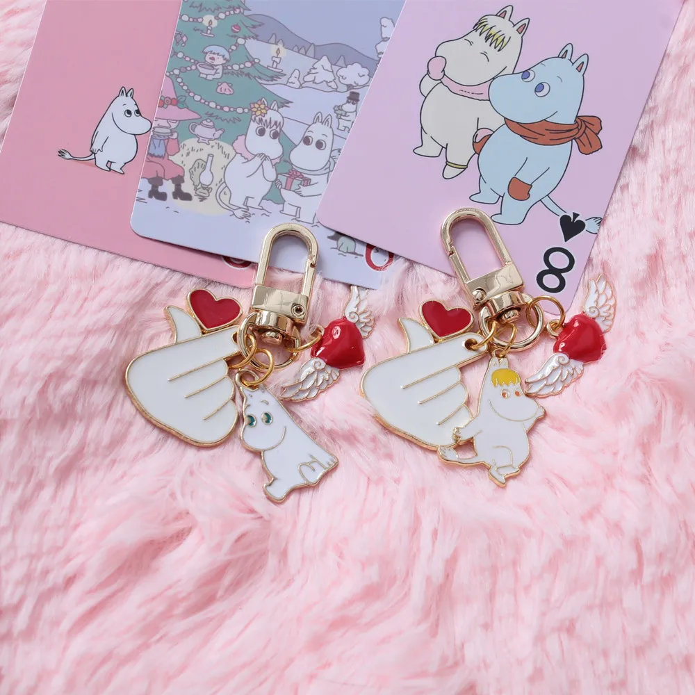 Moomin Mummi брелок Новое поступление модный унисекс Бегемот персонажа плюшевый брелок Романтический мультфильм металлический брелок