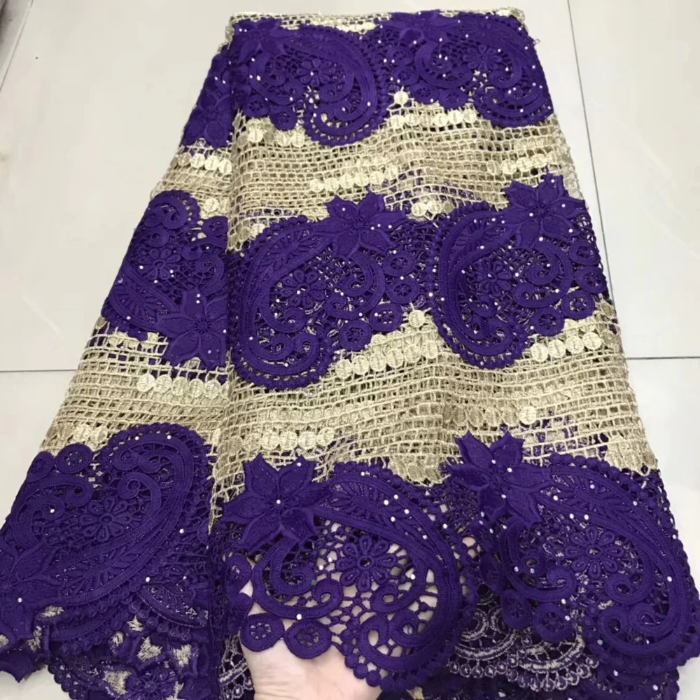 

Новое поступление африканская фиолетовая кружевная ткань высокого качества 2020 шнур гипюр кружевная ткань нигерийская Свадебная кружевная...
