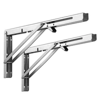 2pcs holder folding shelf bracket 304 stainless steel easy to install perfect for hanging writing desk used as a bench