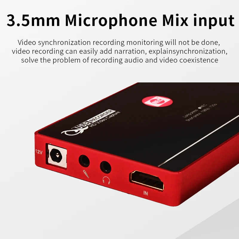 Видеозаписывающее Устройство Mirabox FHD с HDMI на USB одно касание HD запись HDCP 1 3 1080P 30 Гц