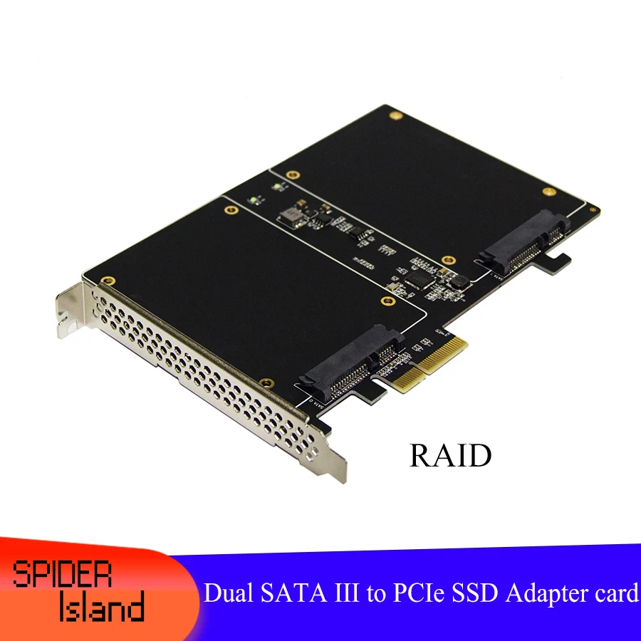 Универсальная карта расширения Marvell 88SE9230 X2 SSD, с двойным SATA III на PCI Express, RAID-карта, RAID 0/1