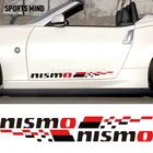 1 пара NISMO двери автомобиля стикер наклейка виниловая пленка для оклеивания автомобилей Стайлинг для Nissan Авто линия талии екстериал украшении аксессуары сделай сам