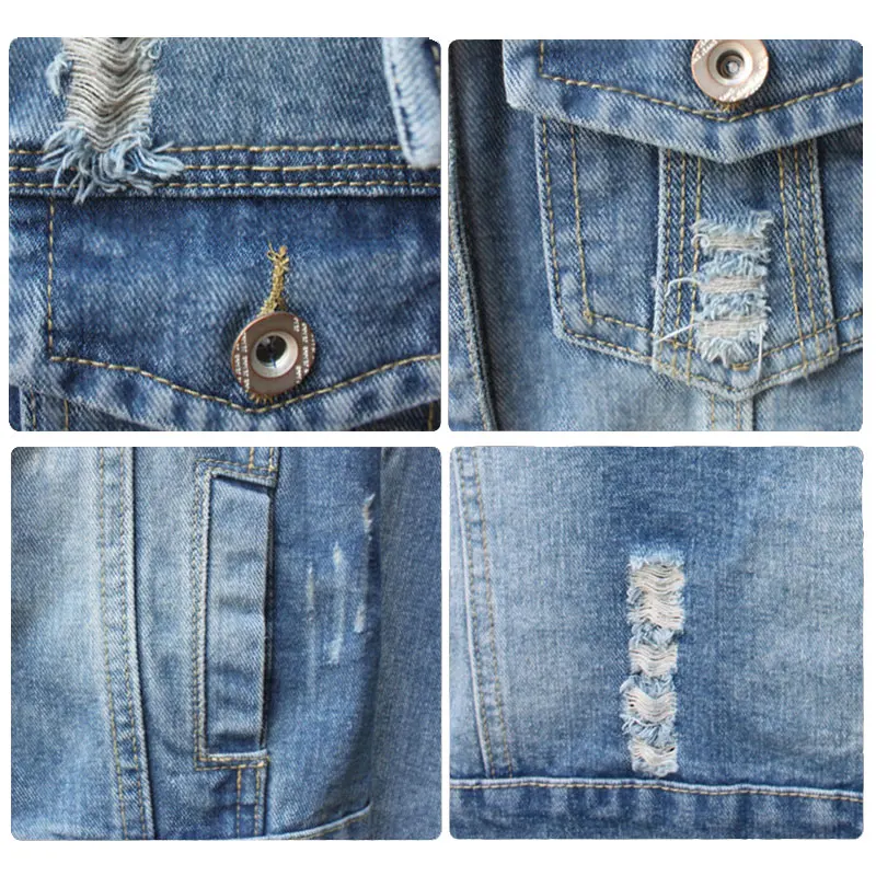 Джинсовая женская короткая джинсовая куртка с длинным рукавом 2020 размера плюс 5XL