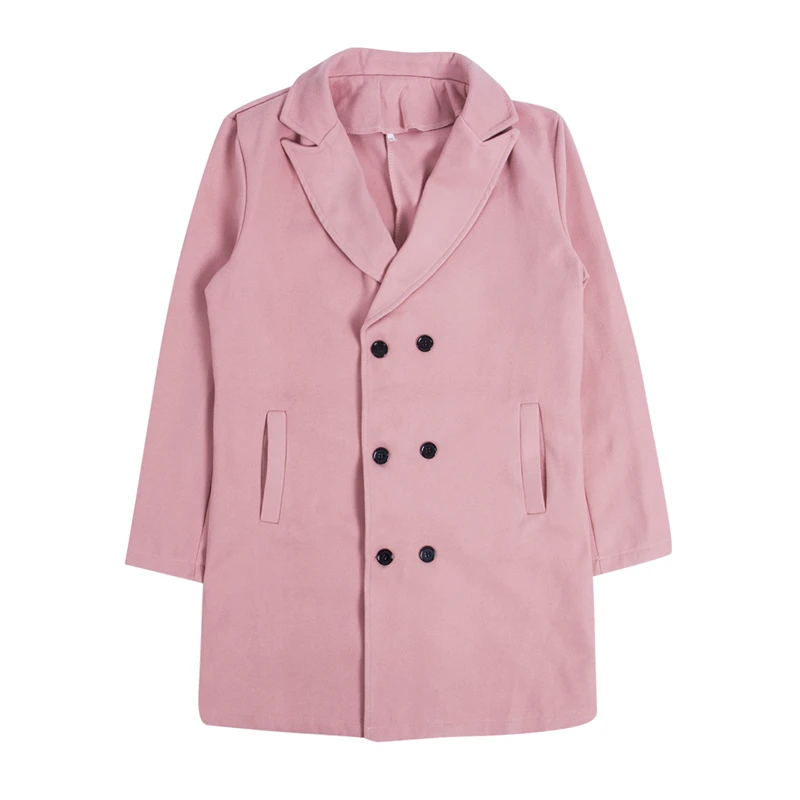 2019 Winter Wool Jacket Men's High-quality Coat Casual Slim Collar Woolen Long Cotton Trench Overcoat New | Мужская одежда