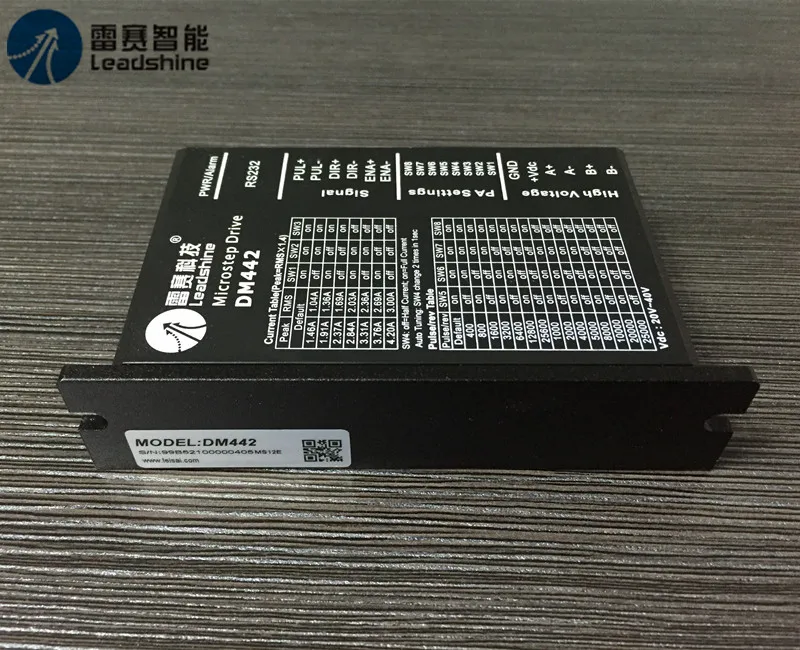 

Leadshine Digital Stepper Motor Driver DM442 2ph NEMA17 18~40VDC CNC Stepper System