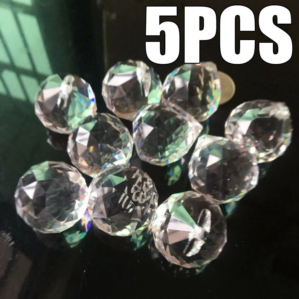 

5pcs 30mm Chandelier Crystal Balls DIY Hanging Home Decors Crystal Ball For Living Room Parts