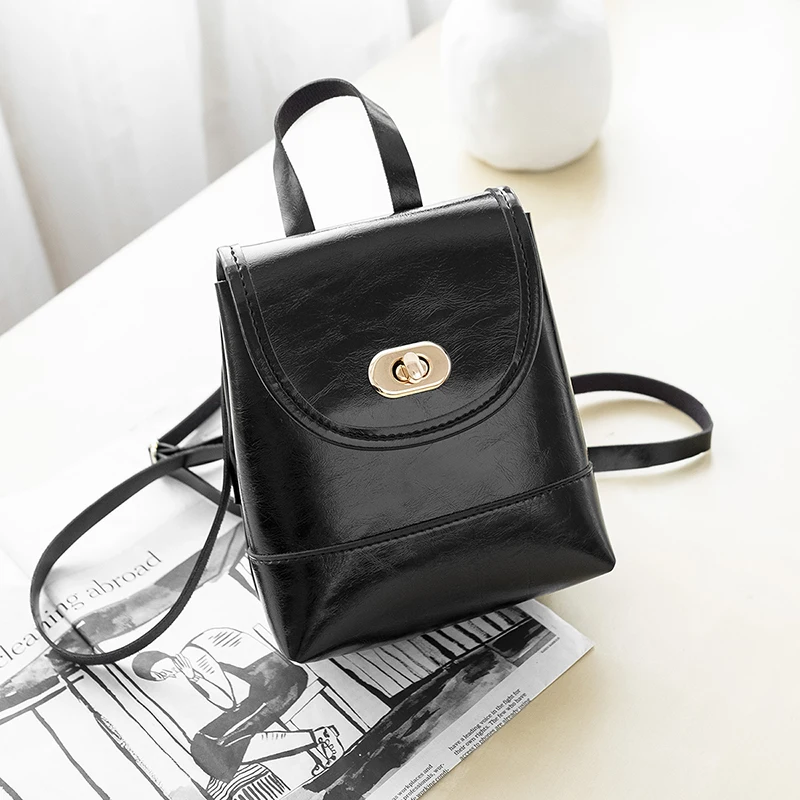 UKQLING Маленький Ретро женский рюкзак из вощеной искусственной кожи сумка для