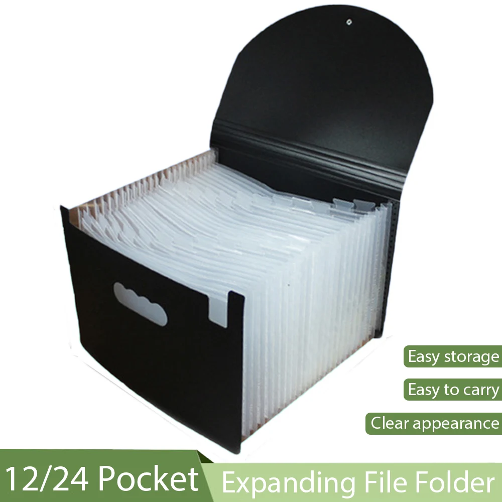 

Органайзер для файлов, карманная расширяющаяся папка для документов с крышкой, портативный органайзер для документов, пластиковая бумага д...