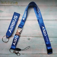 mifavipa blue a320 neo airbus keychain lanyards neck strap chaveiro key chain llavero for id card holder lanyard christmas gift