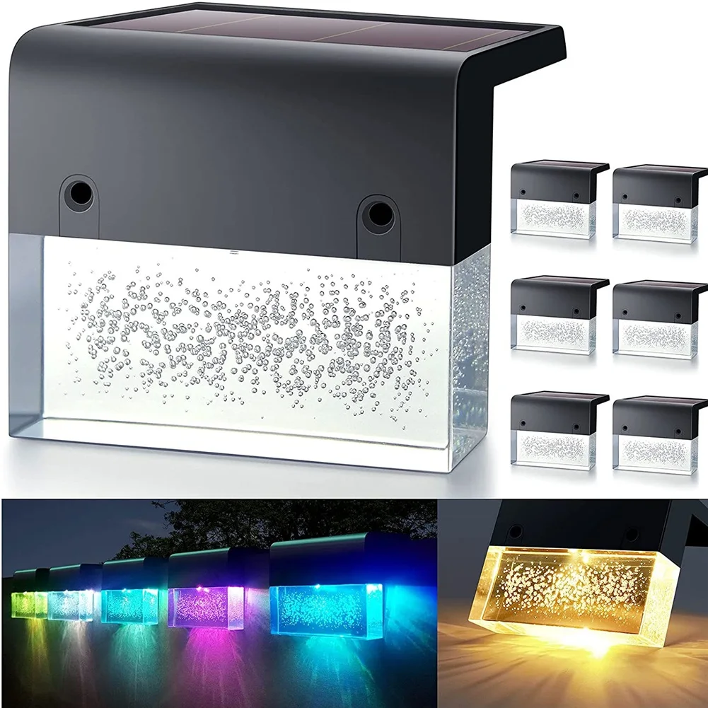 

Светодиодный уличный фонарь на солнечной батарее, водонепроницаемый садовый светильник для забора, украшение для внутреннего двора, лестн...