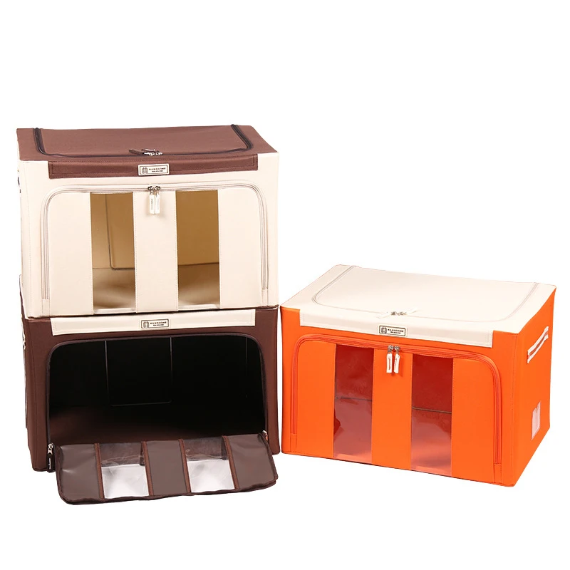 

Oxford Cloth Steel Frame Storage Box for Clothes Bed Sheets Blanket Pillow Shoe Holder Container Organizer MOWA889