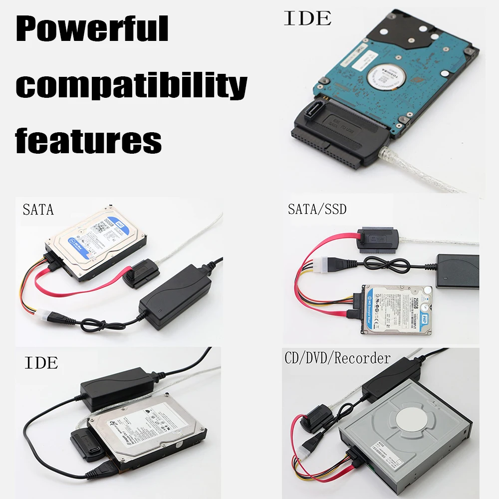Оригинальный адаптер для жесткого диска USB 2 0 к IDE SATA S ATA 5 Ɖ 5' HD HDD кабель