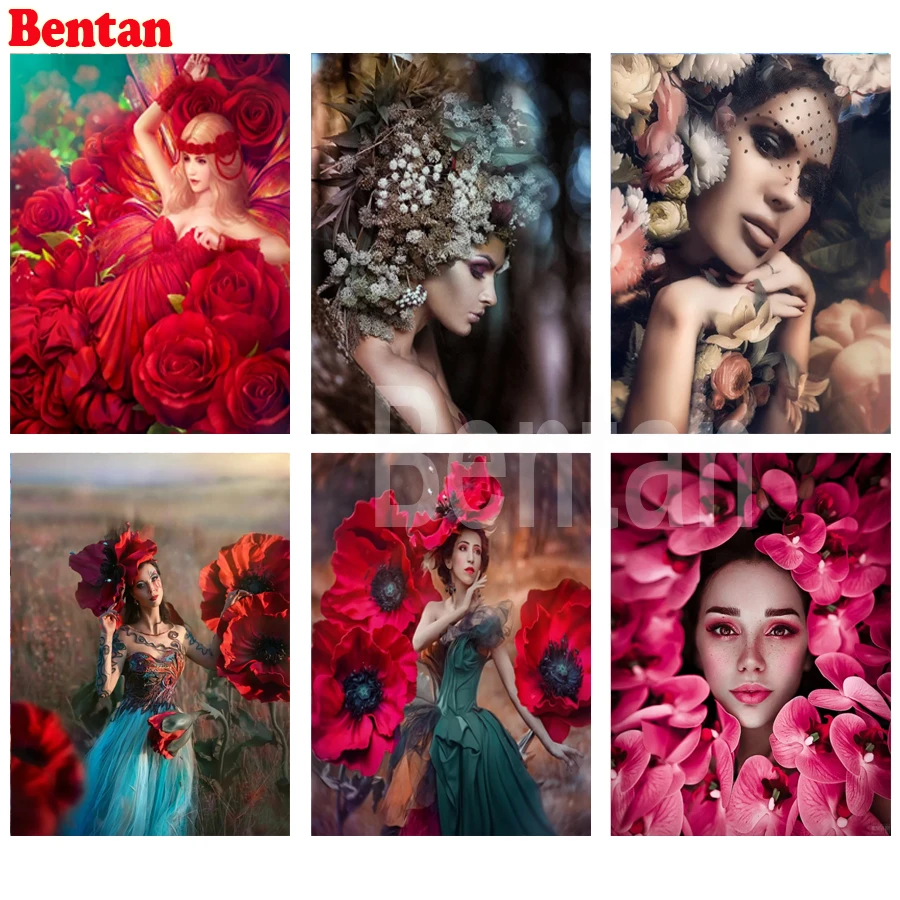 Алмазная 5D мозаика сделай сам картина с полными квадратными стразами цветами