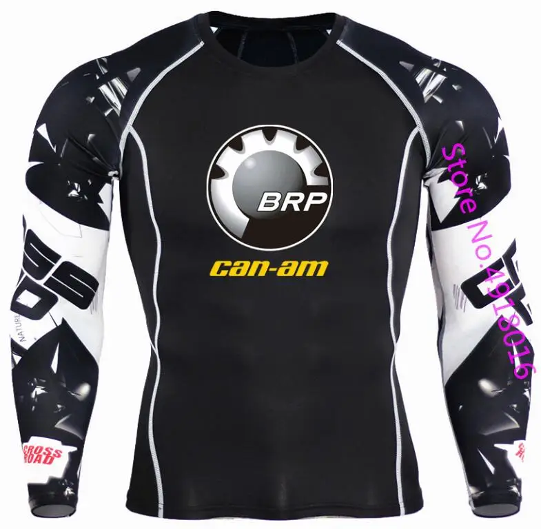 Мужская компрессионная футболка BRP can am team с длинными рукавами одежда для фитнеса