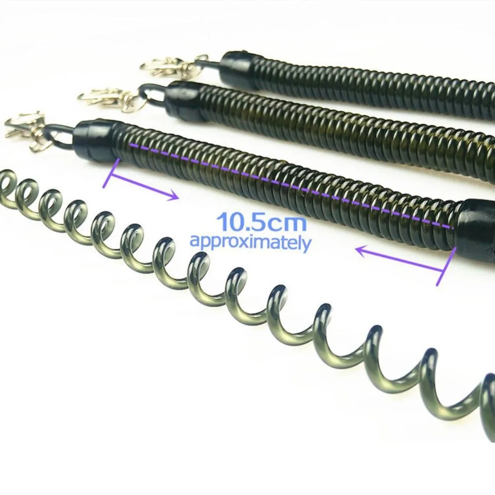 Practical Retractable Plastic Elastic Rope Key Ring Spring For Outdoor Security Tools Keychain Camping F5B6 | Спорт и развлечения