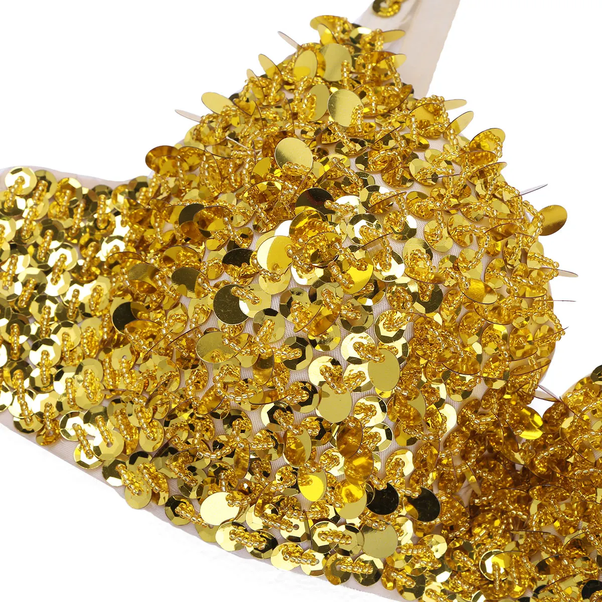 Женский однотонный Блестящий бюстгальтер с бисером мягкий экзотические топы