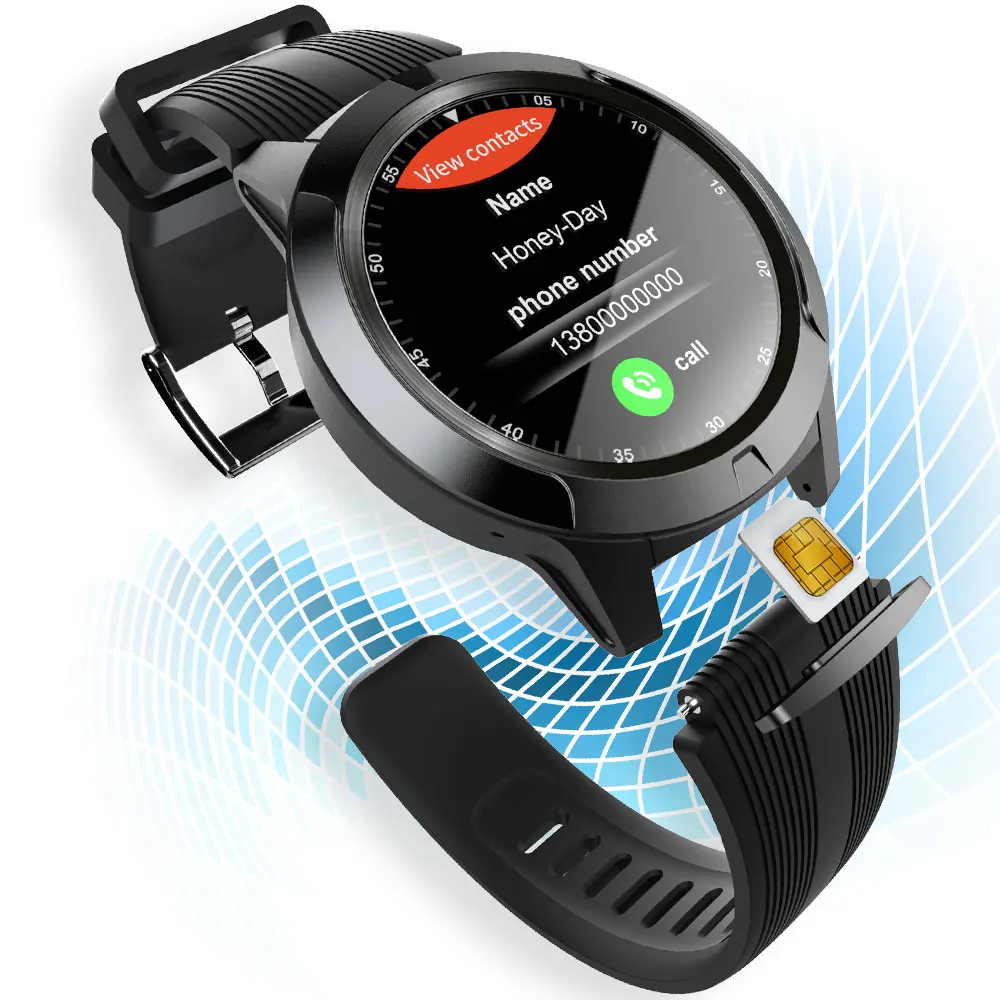 GPS SIM Card Smart Watch Lokmat Tk04 1.3 Inch IPS Touch Full Screen Smartwatch Compass Air Pressure Men Watches Ip67 Waterproof