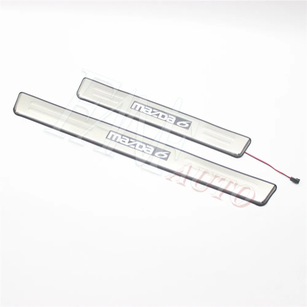 Светодиодная Накладка на порог из нержавеющей стали защитная накладка пороги