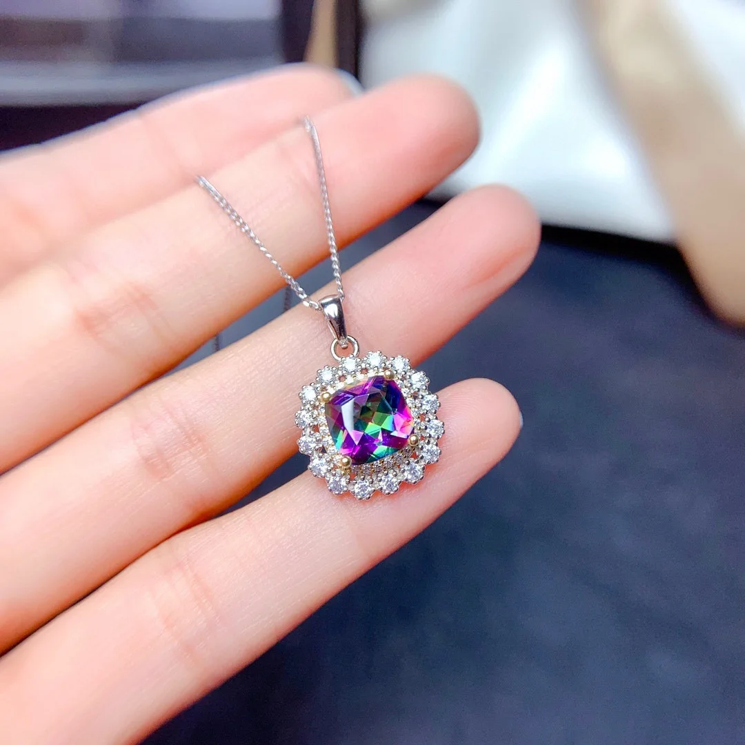 

BLACK ANGEL Shiny Colorful Crystal Stone Wedding Jewelry Set Sky Blue Topaz Pendant Necklace Earrings Resizable Ring For Women