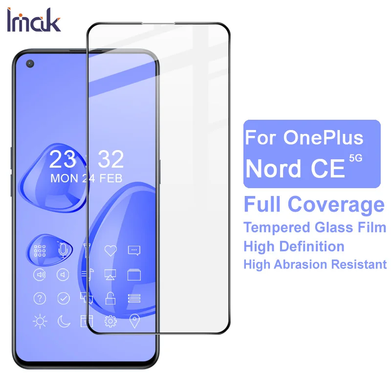 

For OnePlus Nord CE 5G Tempered Glass Protect Film IMAK Pro Mirror Full Coverage Full Glue for OnePlus Nord N200 5G Glass