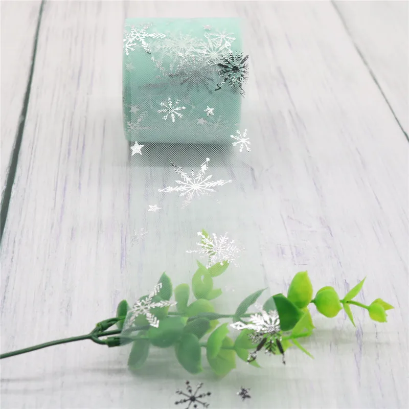 25Y Снежинка Тюль катушка рулон ткани Свадьба День Рождения украшения фестиваль