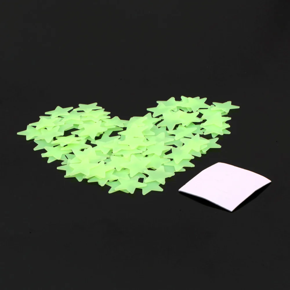 100 шт. светящиеся звезды светится в темноте наклейка на стену для детей подарок