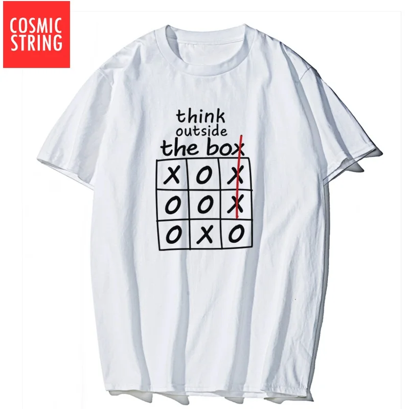 Космическая струна 100% хлопок короткий рукав думаю снаружи коробка печать