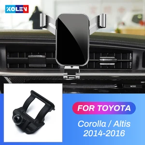 car mobile phone holder for toyota corolla altis 2014 2015 2016 air vent mobile phone stand 360 degree gps mount cradle clip free global shipping