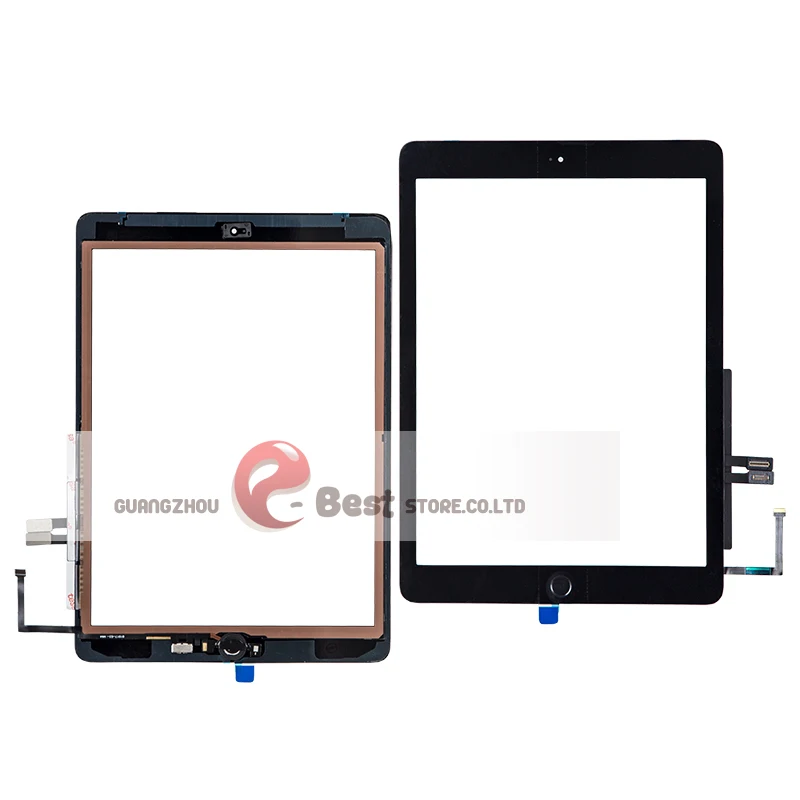 10 шт./лот для iPad 9,7(версия) 6 6th Gen A1893 A1954 сенсорный экран дигитайзер стекло с кнопкой Home