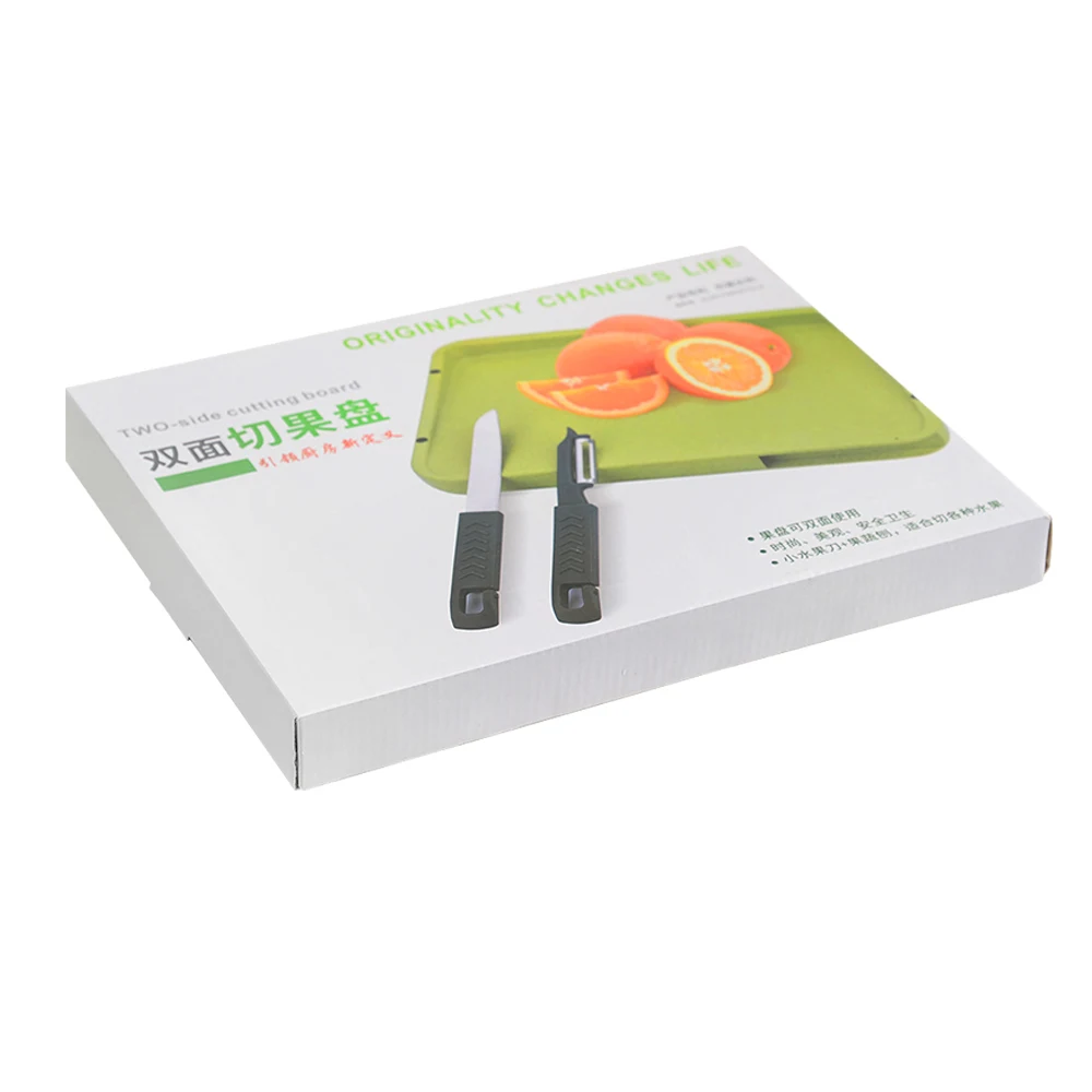 Многофункциональная Пластиковая кухонная разделочная доска двухсторонняя для
