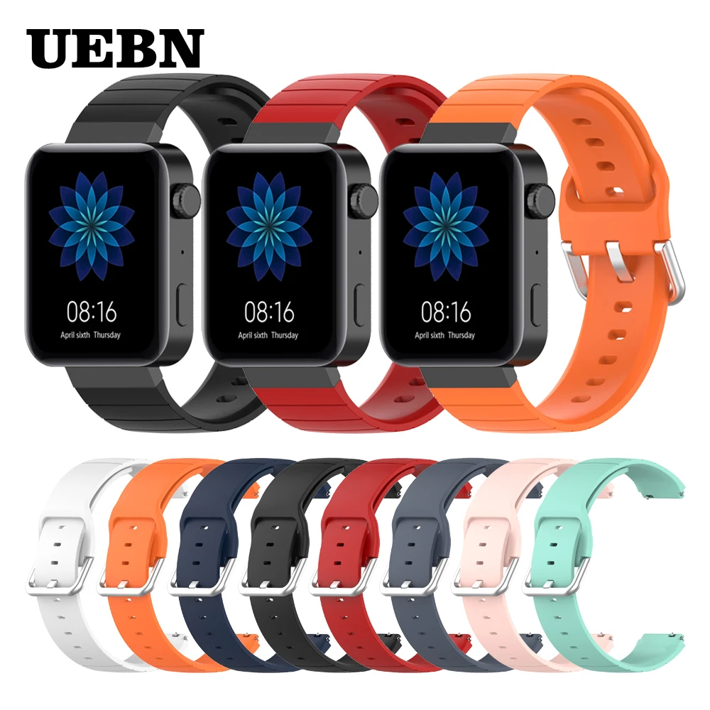 Ремешок силиконовый UEBN для смарт часов Xiaomi сменный Браслет наручных Miwatch