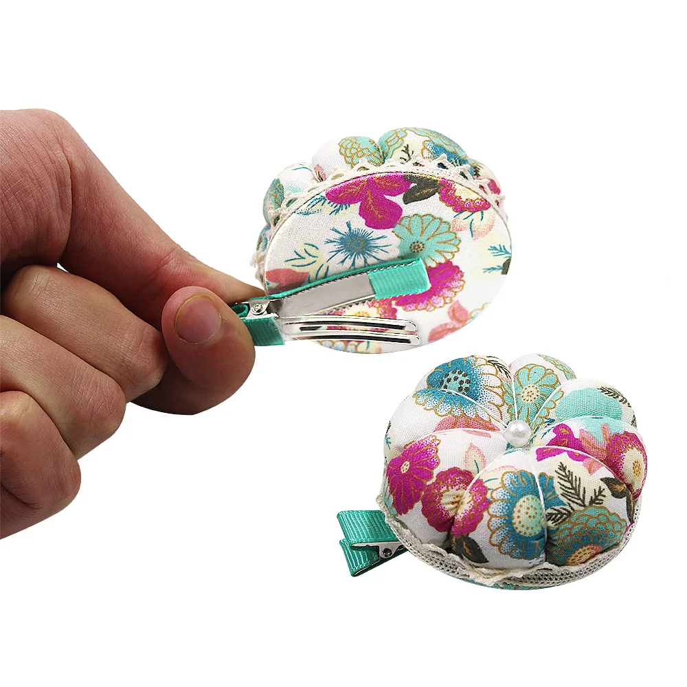 3 цвета Милая тыква в форме цветка булавка Подушка с зажимом швейная игла пинетки