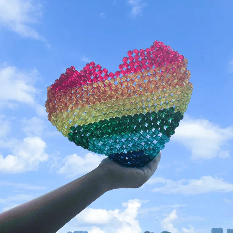 Новинка 2019 ручная упаковка ручной работы украшенная бусинами в форме сердца виде