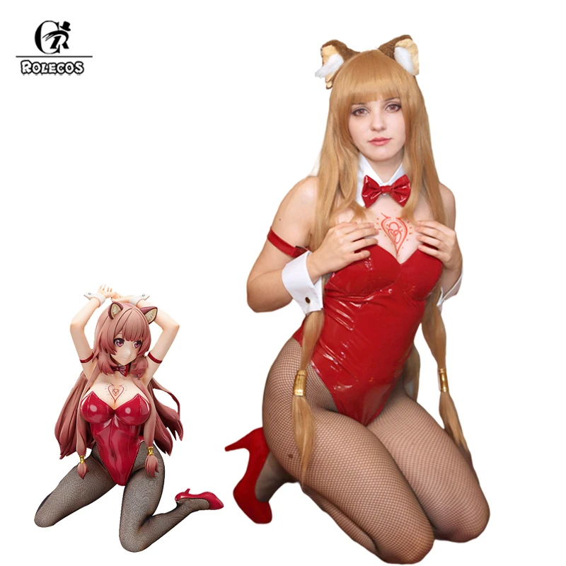 ROLECOS восхода щит Hero Raphtalia Косплэй костюм сексуальный комбинезон с зайчиком Slave