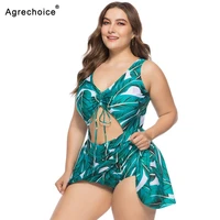2021 new sexy print plus size swimwear women one piece swimsuit female large size bathing suit skirt beachwear swimming suit 5xl