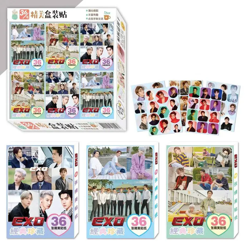 36 шт./кор. наклейка EXO стикеры классических игрушек водонепроницаемые наклейки