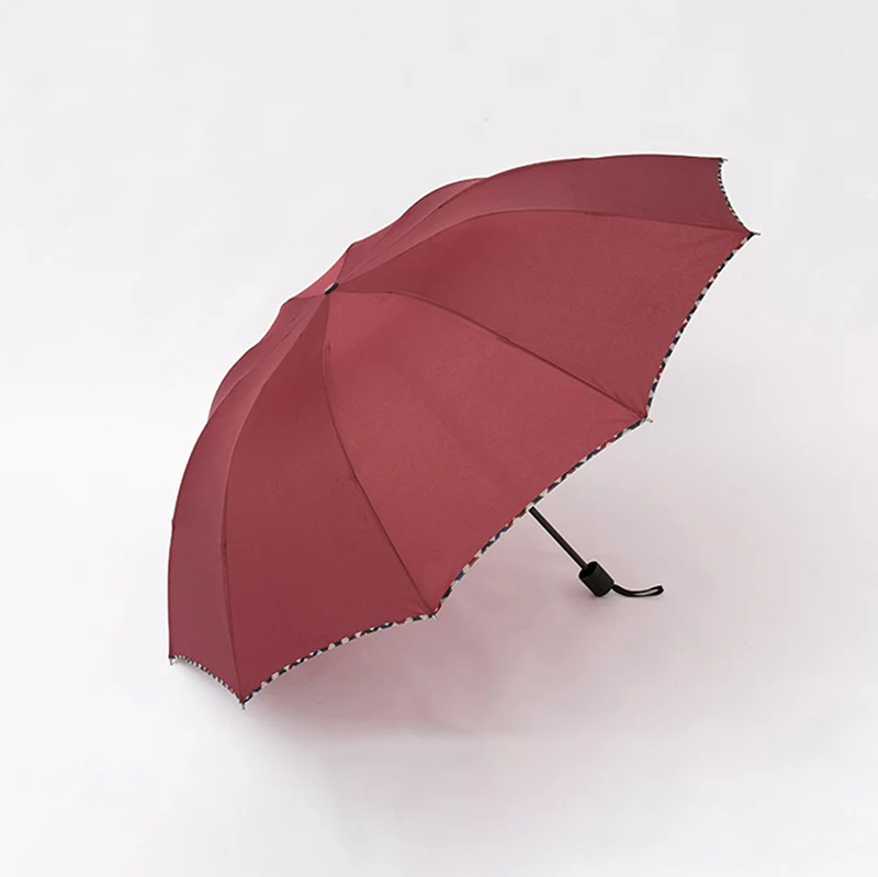 Jujube Red 125 см большой высококачественный Зонт мужской дождевой женский ветрозащитный большой зонтик мужской женский солнечный 3 складной большой зонт открытый Parapluie - Цвет: Jujube Red