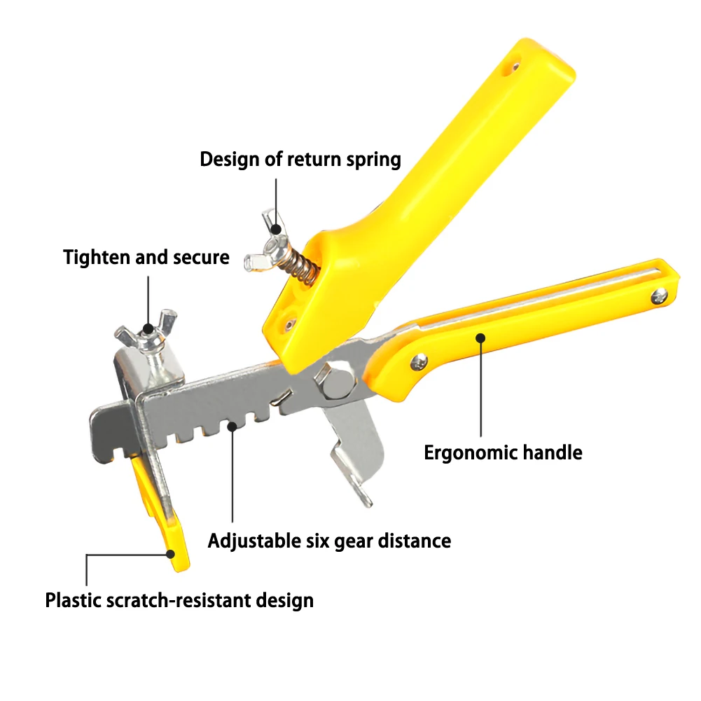 Wall Tile Leveling System Leveler Plastic 300Pcs Clips /100 Pcs Wedges /1Pcs Pliers Spacer Paving Tools Household | Инструменты