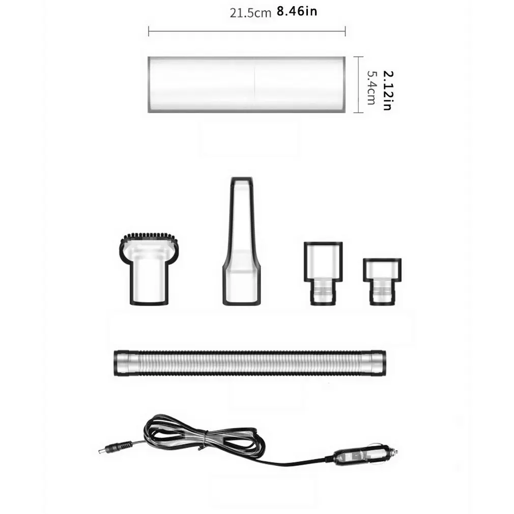 

Car Mini Vacuum Cleaner Handheld Small Portable Car Vacuum Cleaner 120W High Power Wet And Dry Dual Use